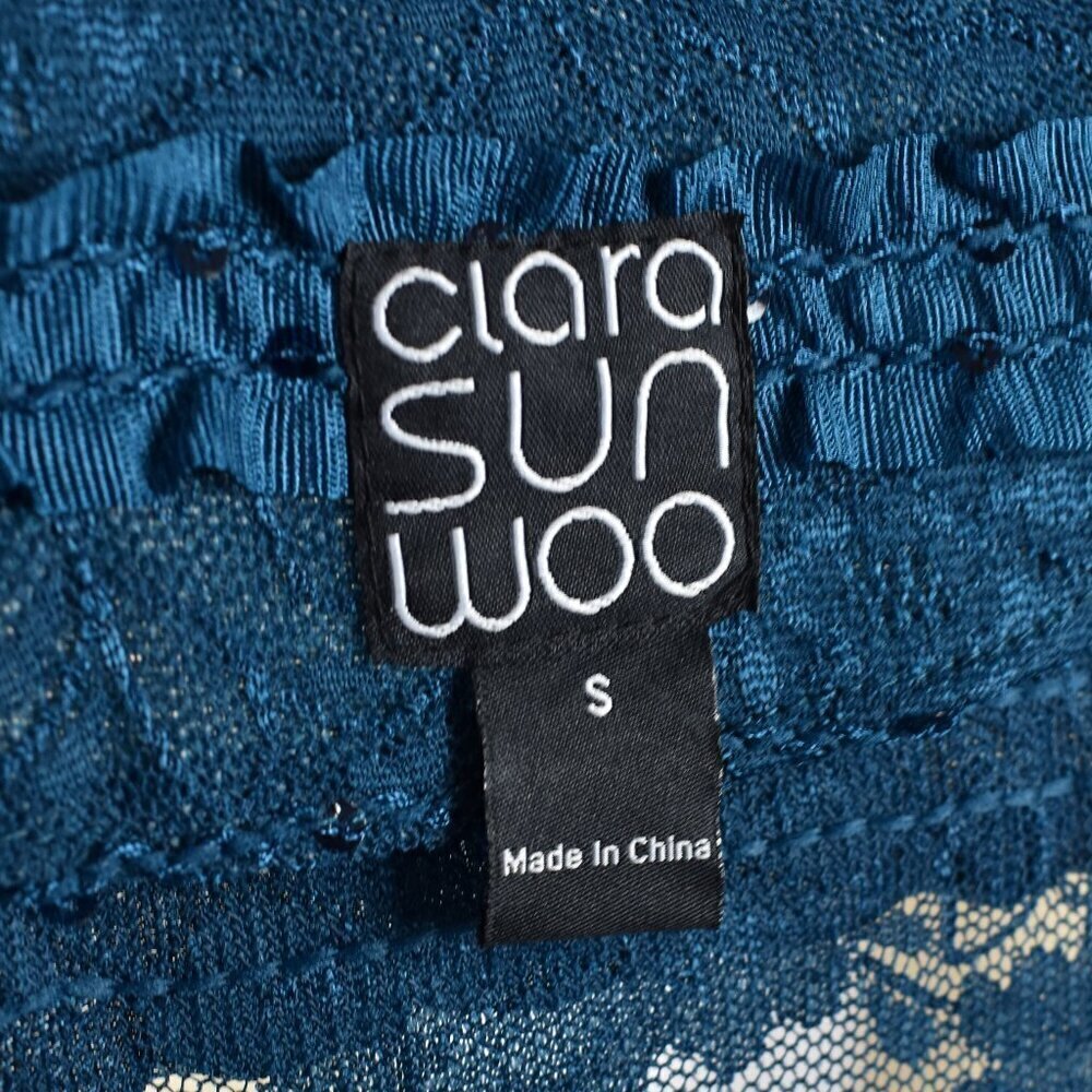 Clara Sun Woo Lace Ribbon Stripe Blazer Jacket S - Picture 9 of 9